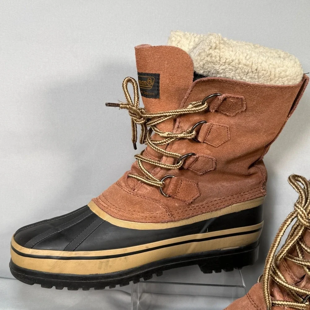 COLEMAN Excursion Series Boots Men‎ 7M Kalmar Winter Brown Leather Lace Up Warm